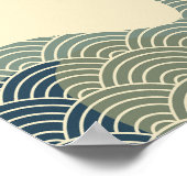 Japanische Alte Boho Chic Nature Landschaft Mun Po Poster (Ecke)