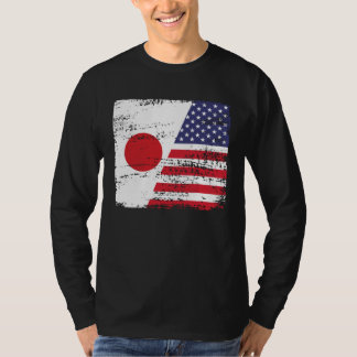 Japanische Amerikaner Amerikanische Flagge Japanis T-Shirt