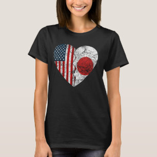 Japanische amerikanische Flaggen Herbst Staaten Ja T-Shirt