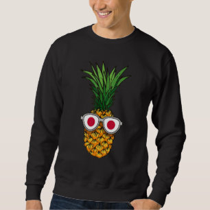 Japanische Ananas Japan Flagge Sonnenbrille Sommer Sweatshirt