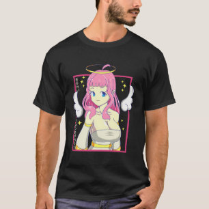 Japanische Anime Girl Angel Pastel Menhera Goth Pu T-Shirt