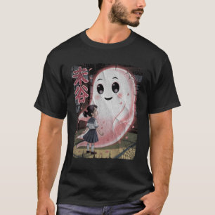 Japanische Anime Pink Niedlich Ghost Girl Spirit F T-Shirt