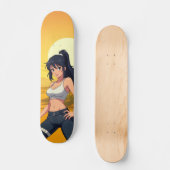 Japanische animierte Wüste Skateboard (Vorderseite)