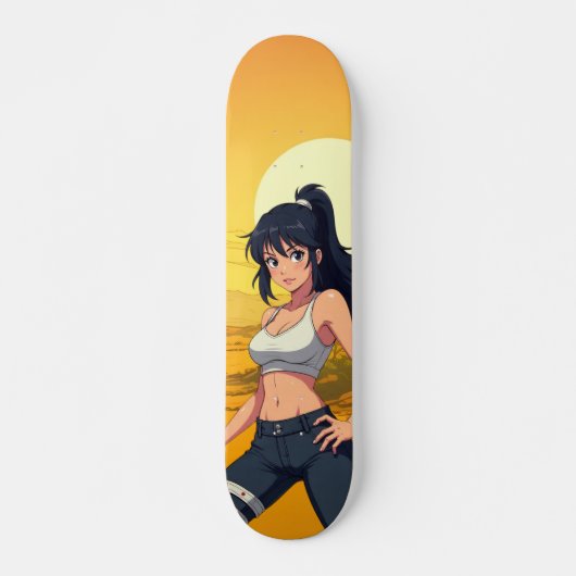 Japanische animierte Wüste Skateboard (Vorne)