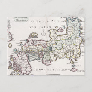 Japanische Antikkarte 1769 Postkarte