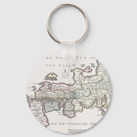 Japanische Antikkarte | 1769 Schlüsselanhänger (Vorderseite)