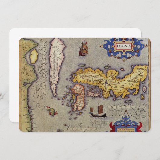 Japanische Antikkarte von Mercator und Hondius (Vorne/Hinten)