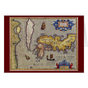 Japanische Antikkarte von Mercator und Hondius