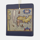 Japanische Antikkarte von Mercator und Hondius Keramikornament (Links)
