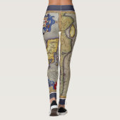 Japanische Antikkarte von Mercator und Hondius Leggings (Rückseite)