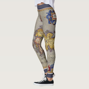 Japanische Antikkarte von Mercator und Hondius Leggings