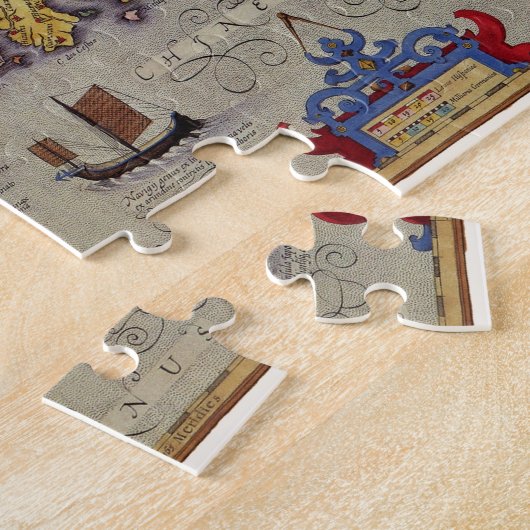 Japanische Antikkarte von Mercator und Hondius Puzzle (Seite)