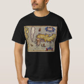 Japanische Antikkarte von Mercator und Hondius T-Shirt (Vorderseite)