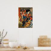 Japanische Antiquitäten-Print #14 Samurai Poster (Küche)