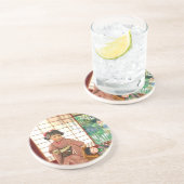 Japanische Antiquitätenpuppe Mama Untersetzer (Seite)