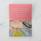 Japanische Apricot-Blume Dankeskarte (Innenseite)