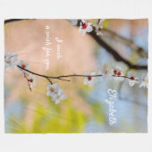 Japanische Apricot-Blume Fleecedecke (Vorderseite (Horizontal))