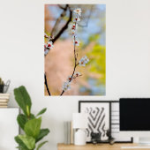 Japanische Apricot-Blume Poster (Heimbüro)