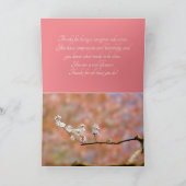 japanische Aprikosen-Blume Dankeskarte (Innenseite)