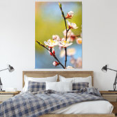 japanische Aprikosen-Blume Leinwanddruck (Insitu (Schlafzimmer))