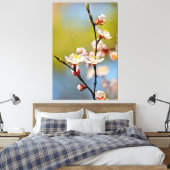 Japanische Aprikosenblüten Leinwanddruck (Insitu (Schlafzimmer))