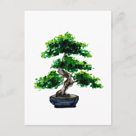 Japanische Aquarellbaum Postkarte (Vorderseite)