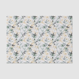 Japanische Aquarellfarben Grün-Gold-Bambus-Dekoupa Seidenpapier