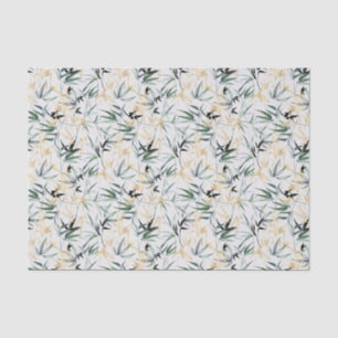 Japanische Aquarellfarben Grün-Gold-Bambus-Dekoupa Seidenpapier