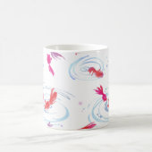 Japanische Aquarellmalerei Koi Fisch Kaffeetasse (Mittel)