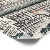 Japanische Architektur von Kōno Bairei Poster (Ecke)