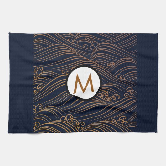 Japanische Art-Akzent-personalisiertes Tee-Tuch Handtuch (Horizontal)