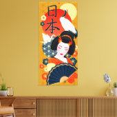 japanische Art Canvas Print Leinwanddruck (Insitu (Wohnzimmer))