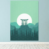 japanische Art Canvas Print Leinwanddruck (Insitu (Holzboden))