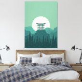 japanische Art Canvas Print Leinwanddruck (Insitu (Schlafzimmer))
