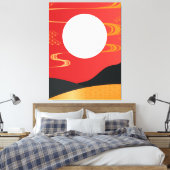 japanische Art Canvas Print Leinwanddruck (Insitu (Schlafzimmer))