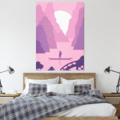 japanische Art Canvas Print Leinwanddruck (Insitu (Schlafzimmer))