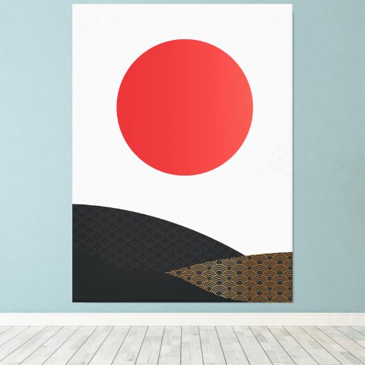 japanische Art Canvas Print Leinwanddruck (Insitu (Holzboden))