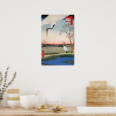 Japanische Art Egrets Poster (Küche)