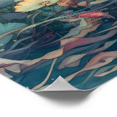 Japanische Art Koi Carp Art Poster (Ecke)