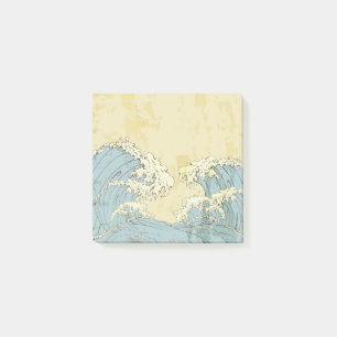Japanische Art Ocean Waves 3" x 3" Post-it® Notes Post-it Klebezettel