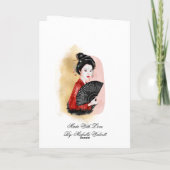 Japanische Art Peace Dankeskarte (Rückseite)