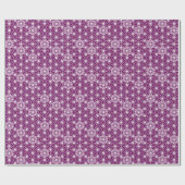 Japanische Asanoha oder Star Pattern, Auberginen l Geschenkpapier (Flach)