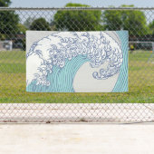 Japanische Asiatische Wellenreitkunst Banner (Insitu)