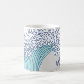 Japanische Asiatische Wellenreitkunst Kaffeetasse (Mittel)