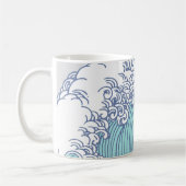 Japanische Asiatische Wellenreitkunst Kaffeetasse (Links)