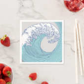 Japanische Asiatische Wellenreitkunst Serviette (Beispiel)