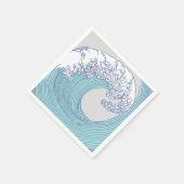 Japanische Asiatische Wellenreitkunst Serviette (Ecke)