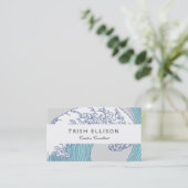 Japanische Asiatische Wellenreitkunst Visitenkarte (Stehend Vorderseite)