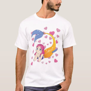 Japanische Ästhetik - Anime Mermaid Girl - Manga O T-Shirt