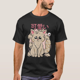 Japanische Ästhetik - Cute Kawaii Anime Katze - Wo T-Shirt